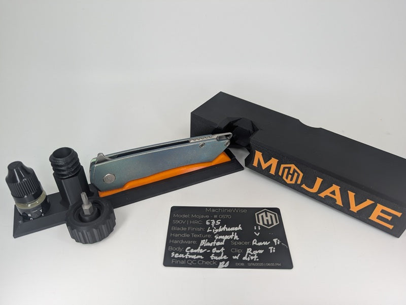 MachineWise Mojave Beach Sunset Titanium Framelock Folding Knife #570