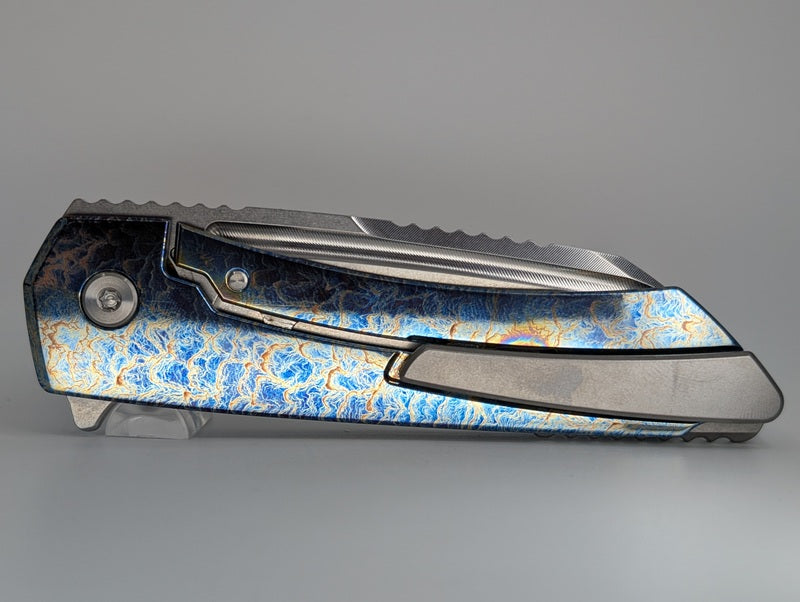 Mojave Polished Toxic (CPM S90V | Stonewash | Smooth Handle) Framelock Folding Knife #974 *BLEM*