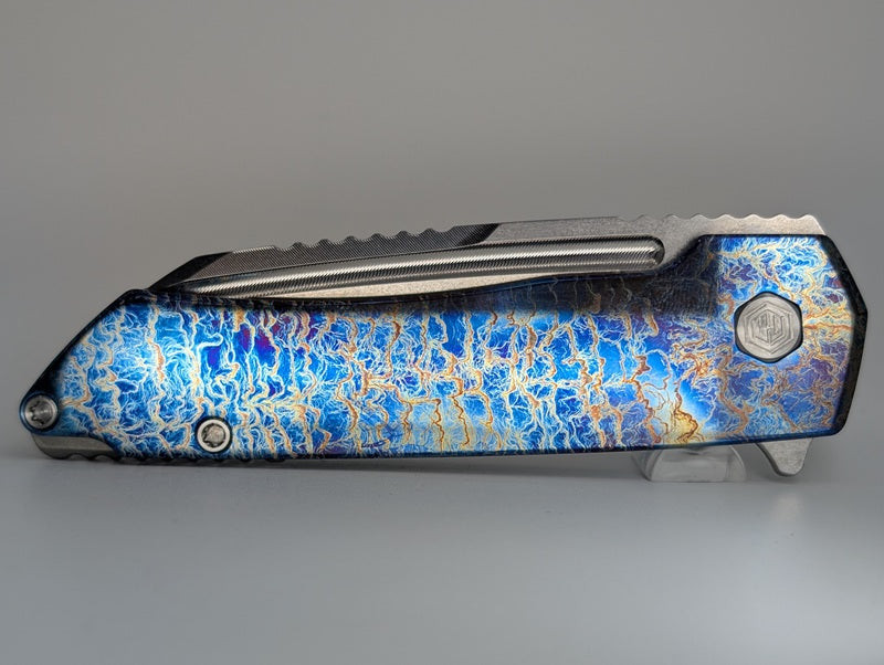 Mojave Polished Toxic (CPM S90V | Stonewash | Smooth Handle) Framelock Folding Knife #974 *BLEM*
