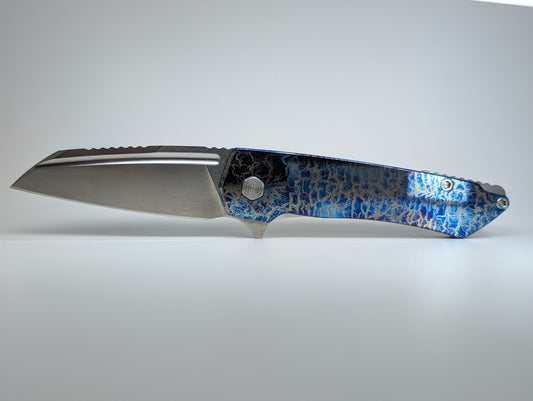 Mojave Polished Toxic (CPM S90V | Stonewash | Smooth Handle) Framelock Folding Knife #974 *BLEM*
