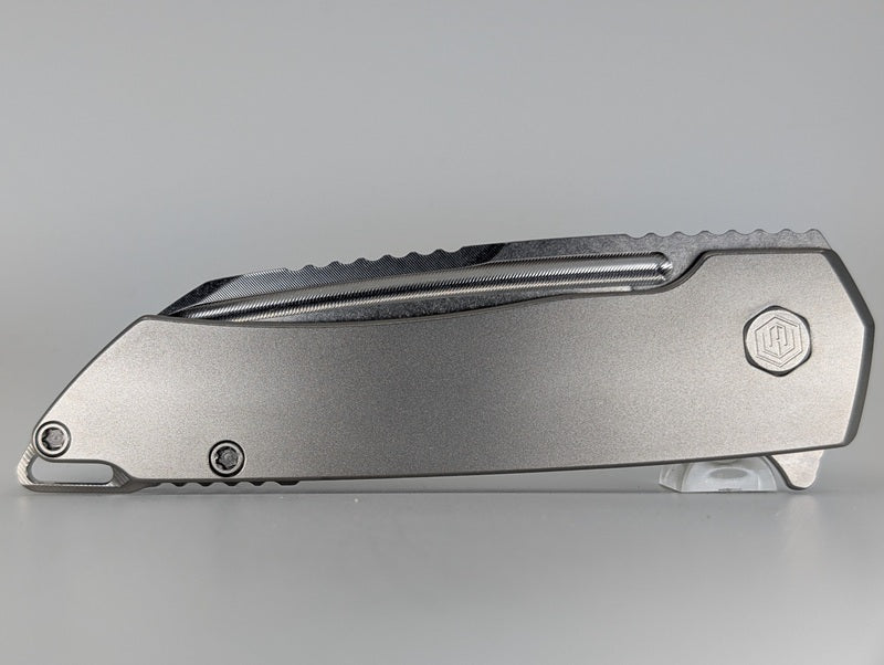 MachineWise Mojave Raw (S90V | Stonewash | Smooth Handle) Framelock Folding Knife 475