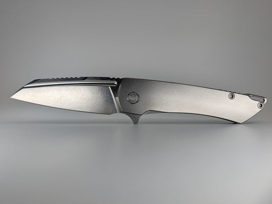 MachineWise Mojave Raw (S90V | Stonewash | Smooth Handle) Framelock Folding Knife 475