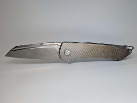 MachineWise Mojave LV Fade Distress (CPM 20CV | Stonewash | Finestep Handle) Framelock Folding Knife 212 *BLEM*