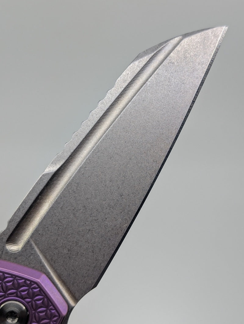 MachineWise Mojave Purple Ti (S90V | Mosaic Handle) Framelock Folding Knife #1412 *BLEM*