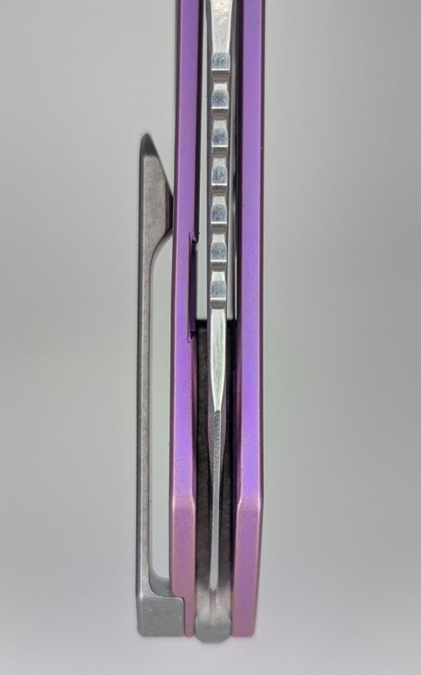 MachineWise Mojave Purple Ti (S90V | Mosaic Handle) Framelock Folding Knife #1412 *BLEM*