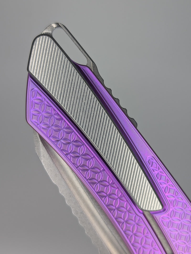 MachineWise Mojave Purple Ti (S90V | Mosaic Handle) Framelock Folding Knife #1412 *BLEM*