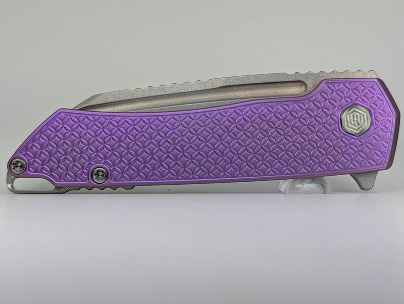 MachineWise Mojave Purple Ti (S90V | Mosaic Handle) Framelock Folding Knife #1412 *BLEM*
