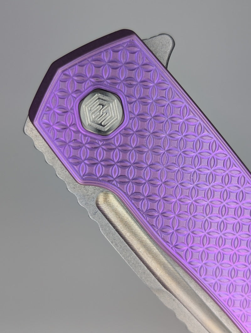 MachineWise Mojave Purple Ti (S90V | Mosaic Handle) Framelock Folding Knife #1412 *BLEM*