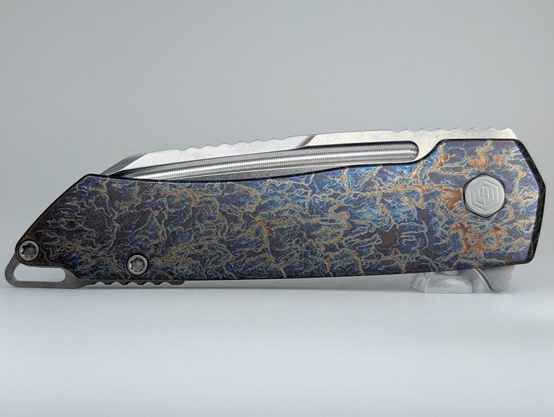 MachineWise Mojave Toxic (S90V | Stonewash | Smooth Handle) Framelock Folding Knife #633 *BLEM*