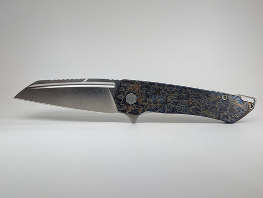 MachineWise Mojave Toxic (S90V | Stonewash | Smooth Handle) Framelock Folding Knife #633 *BLEM*