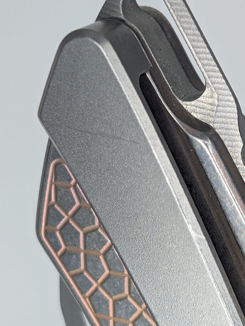 *Consignment* MachineWise Mojave Rainbow Ti ( CPM-20CV | Turtle Handle) Framelock Folding Knife #46 *BLEM*