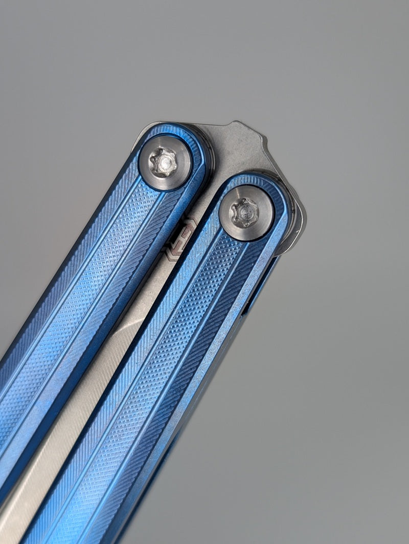 MachineWise Opus V2 Navy Titanium Live Blade Balisong #491