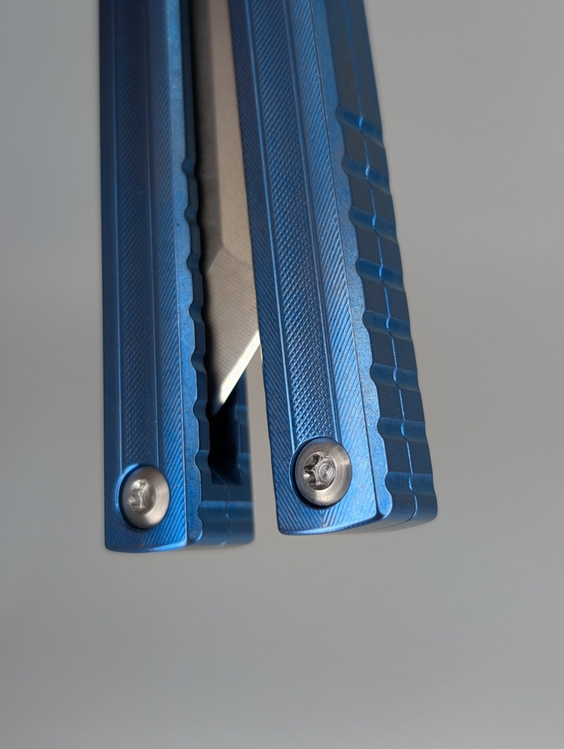 MachineWise Opus V2 Navy Titanium Live Blade Balisong #491