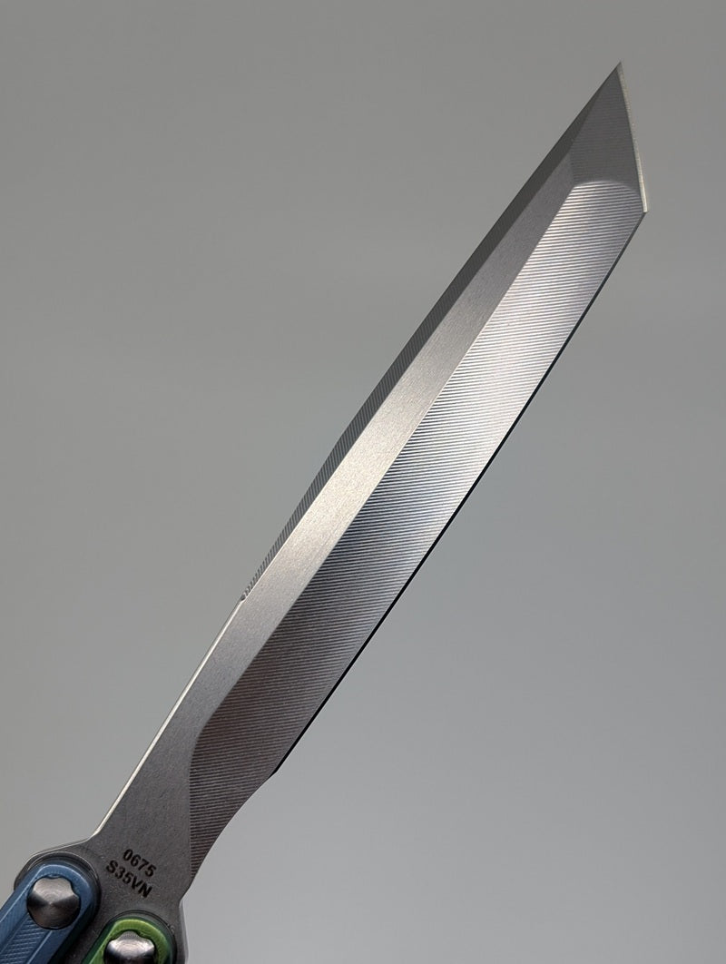 MachineWise OPUS V2 Rainbow Titanium Live Blade Balisong #675