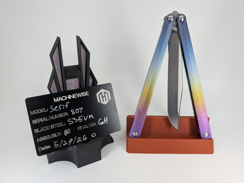 MachineWise Serif Day Fade Titanium Live Blade Balisong #807