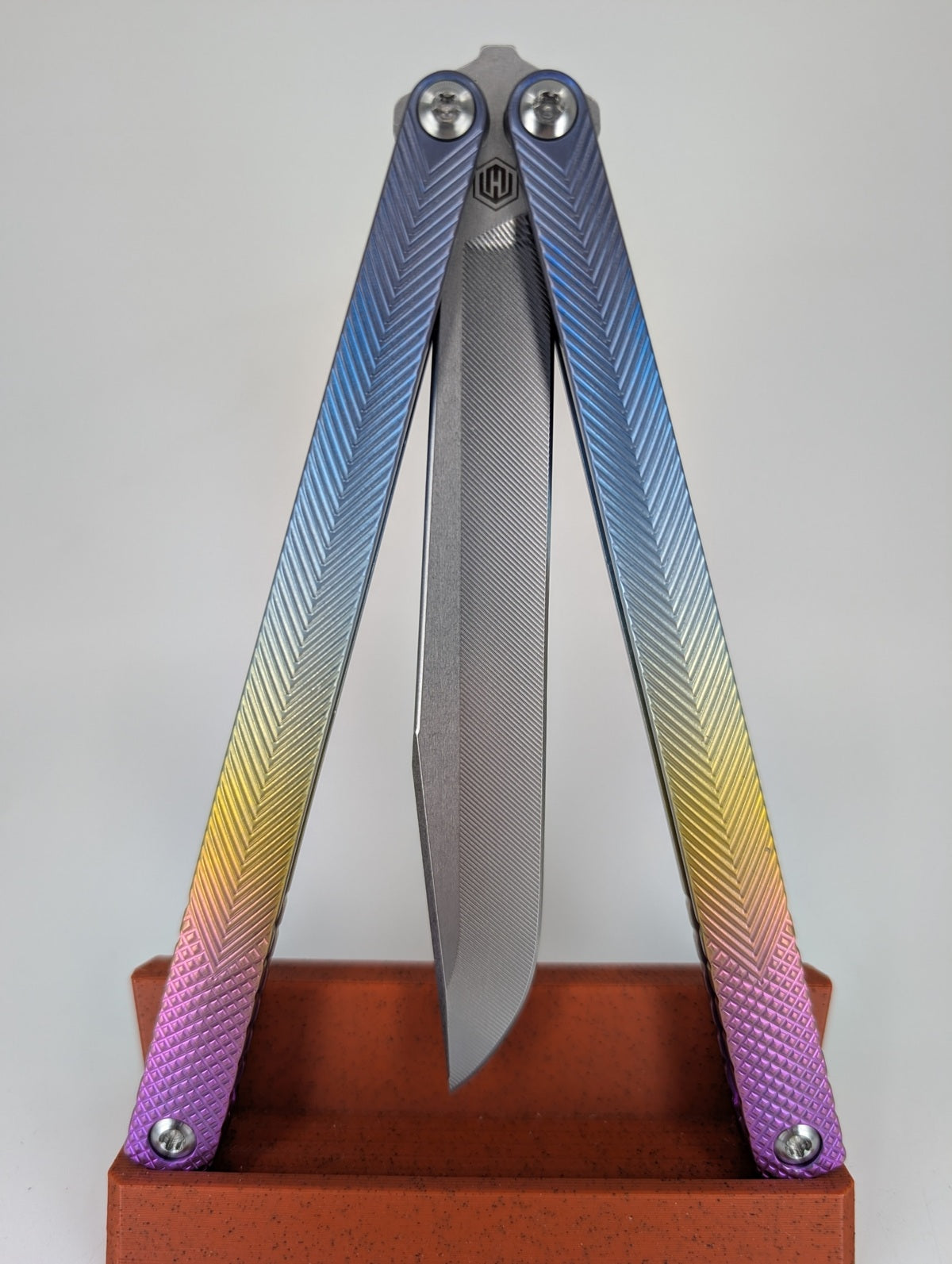 MachineWise Serif Day Fade Titanium Live Blade Balisong #807