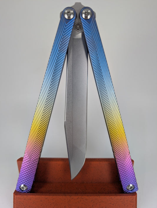 MachineWise Serif Day Fade Titanium Live Blade Balisong #810