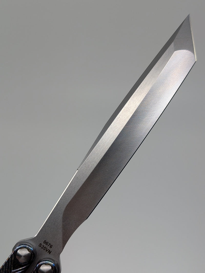 MachineWise Serif Heat Ano Titanium Live Blade Balisong #676
