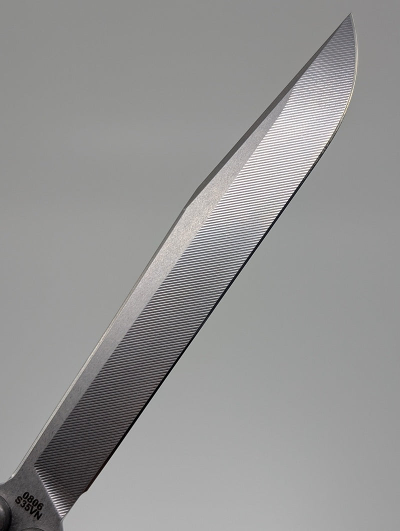 MachineWise Serif Raw Titanium Live Blade Balisong #806
