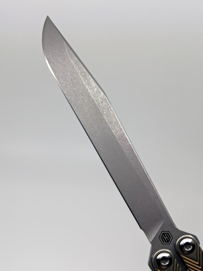 MachineWise Serif Purple Fade Titanium Live Blade Balisong #886