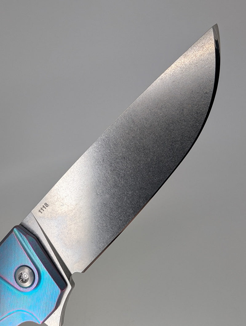 MachineWise Sonora Aqua / Purple Distress (20CV | Ti Bolster | Fine Step Handle) #1118 - Blemished