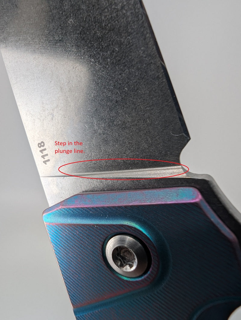 MachineWise Sonora Aqua / Purple Distress (20CV | Ti Bolster | Fine Step Handle) #1118 - Blemished