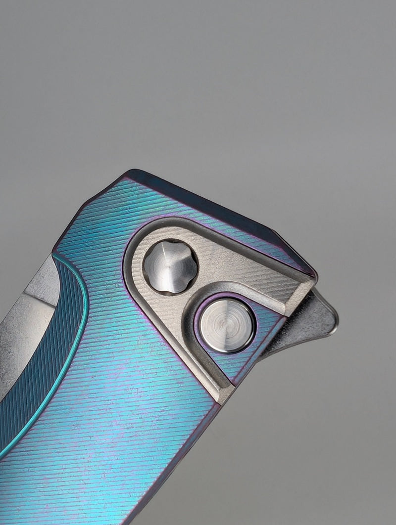 MachineWise Sonora Aqua / Purple Distress (20CV | Ti Bolster | Fine Step Handle) #1118 - Blemished
