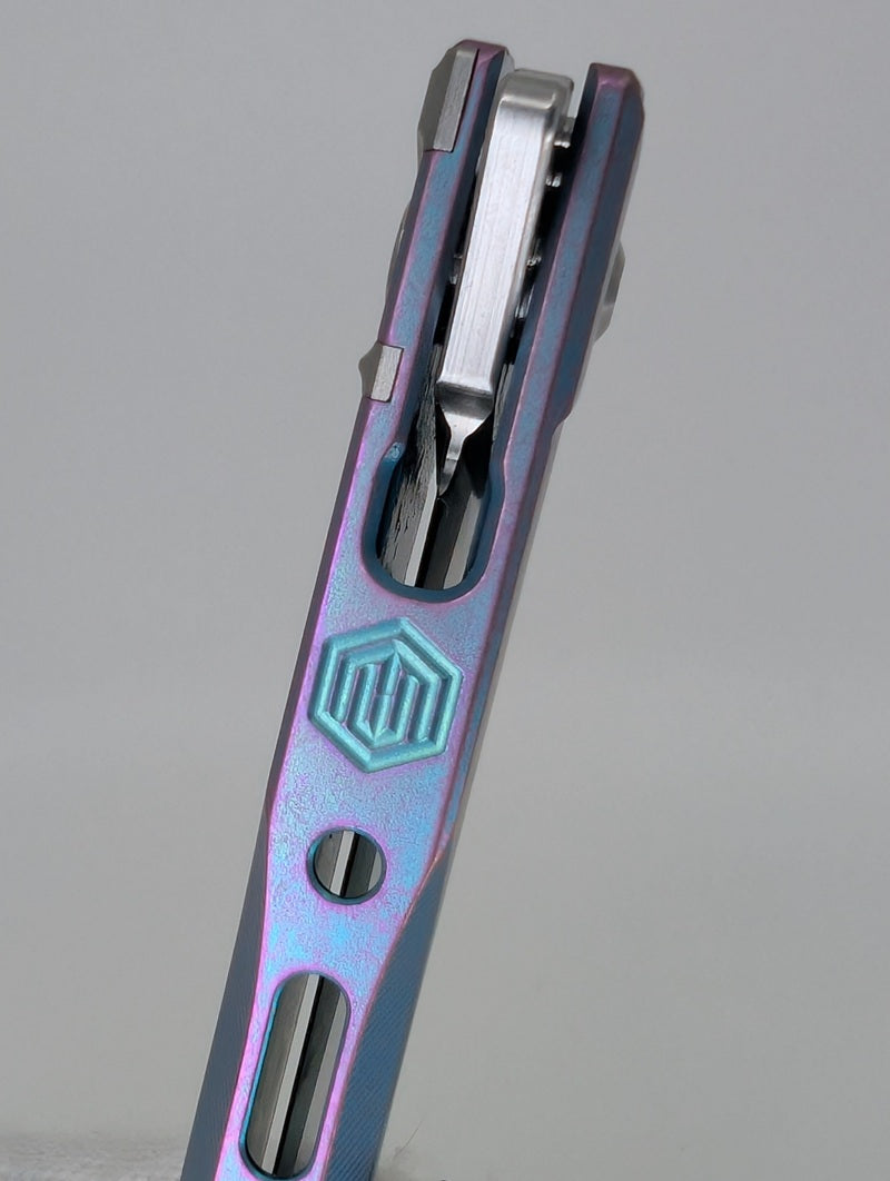 MachineWise Sonora Aqua / Purple Distress (20CV | Ti Bolster | Fine Step Handle) #1118 - Blemished