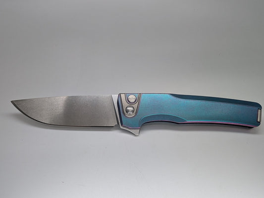 MachineWise Sonora Aqua / Purple Distress (20CV | Ti Bolster | Fine Step Handle) #1118 - Blemished