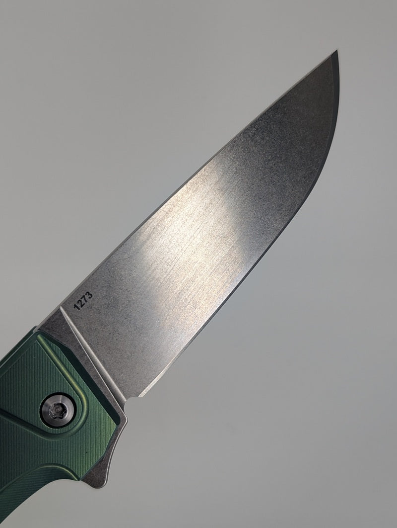 MachineWise Sonora E-Blue (S90V | Titanium Bolster | Diamond Handle) Buttonlock Folding Knife #1273 *Blem*