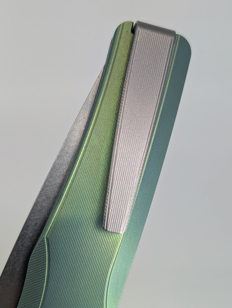 MachineWise Sonora E-Blue (S90V | Titanium Bolster | Diamond Handle) Buttonlock Folding Knife #1273 *Blem*