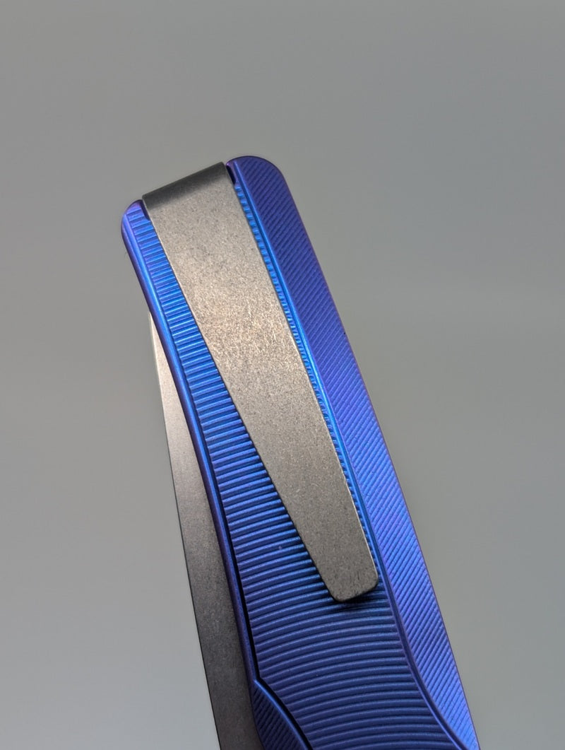 MachineWise Sonora Blurple (S90V | Ti Bolster | Epicenter Handle) Buttonlock Folding Knife #2209 *BLEM*
