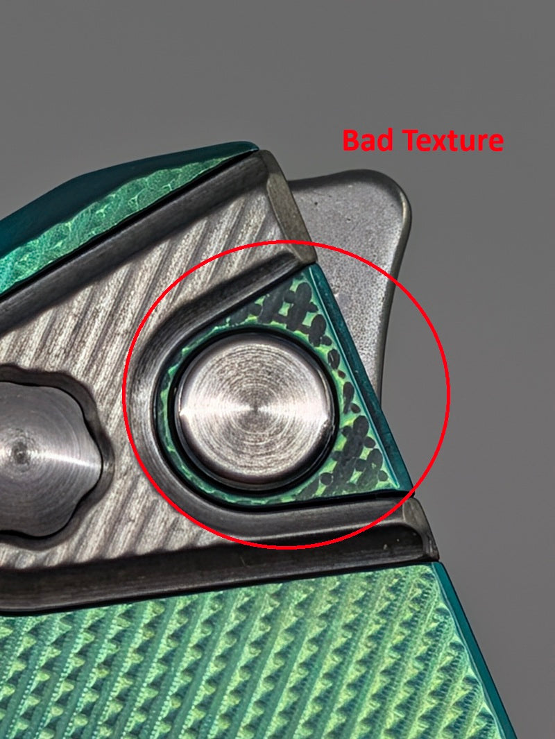MachineWise Sonora Green Ti (S90V | Ti Bolster | Diamonds Handle) Button Lock Folding Knife #2369 *BLEM*
