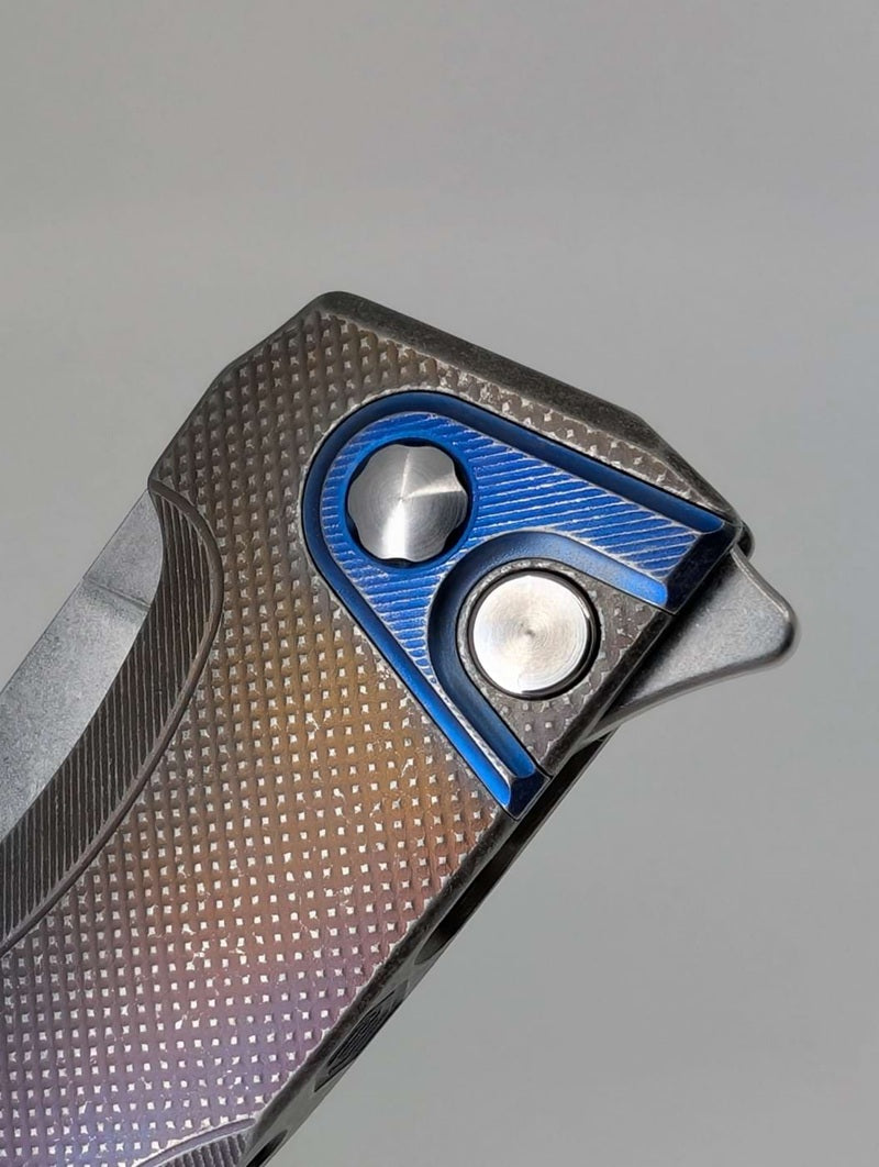 MachineWise Sonora LV Fade Distress (20CV | Ti Blue Bolster | Diamond Handle) #1137 - Blemished