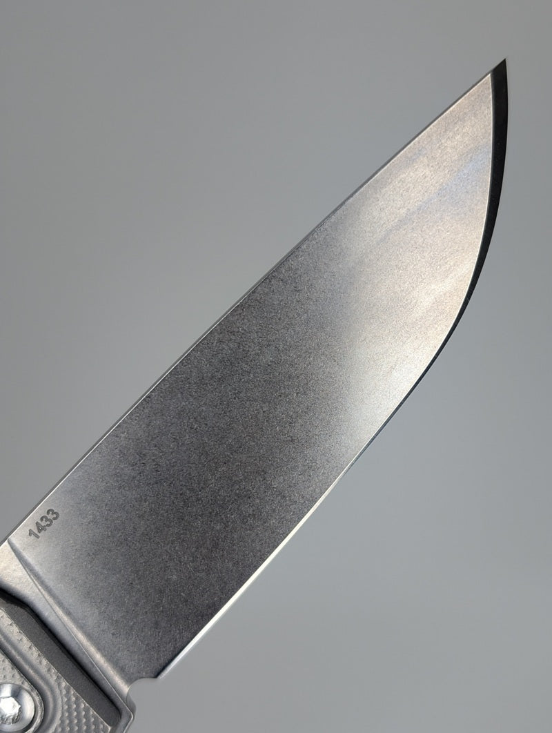 MachineWise Sonora Raw Diamonds Handle w/ Ti Bolster Buttonlock Folding Knife #1433 *BLEM*