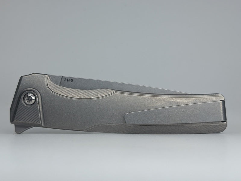 MachineWise Sonora Raw (S90V | Ti Bolster | Smooth Handle) Button Lock Folding Knife #2140 *BLEM*