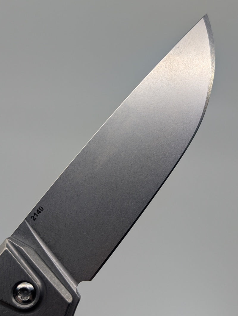 MachineWise Sonora Raw (S90V | Ti Bolster | Smooth Handle) Button Lock Folding Knife #2140 *BLEM*