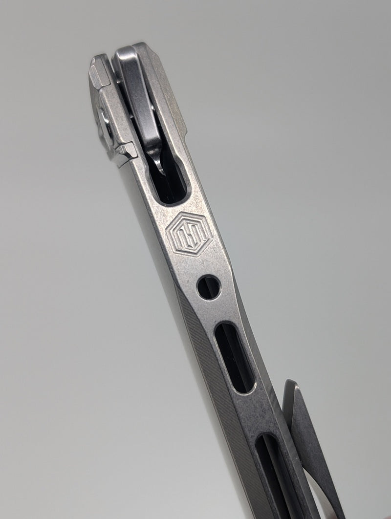 MachineWise Sonora Raw (S90V | Ti Bolster | Smooth Handle) Button Lock Folding Knife #2140 *BLEM*