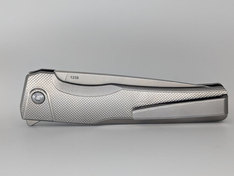 MachineWise Sonora Raw (S90V | Ti Bolster | Diamonds Handle) Buttonlock Folding Knife #1238