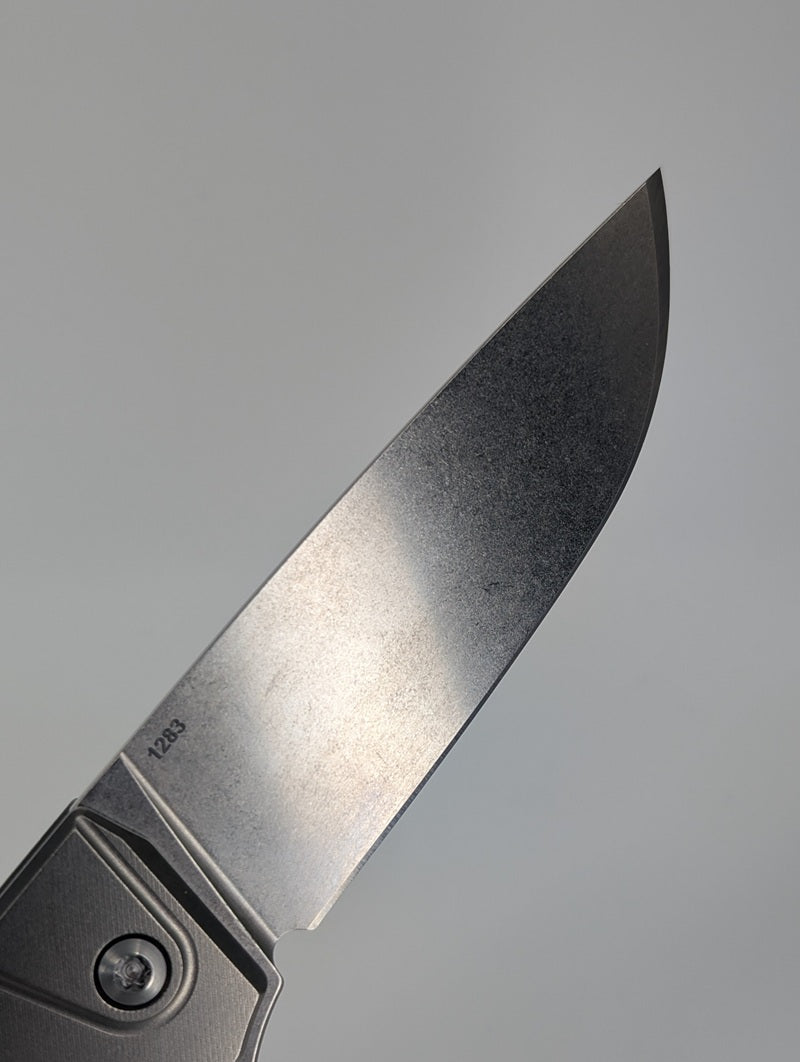 MachineWise Sonora Raw Ti (S90V | Titanium Bolster | Fine-Step Handle) Buttonlock Folding Knife #1283 *Blem*
