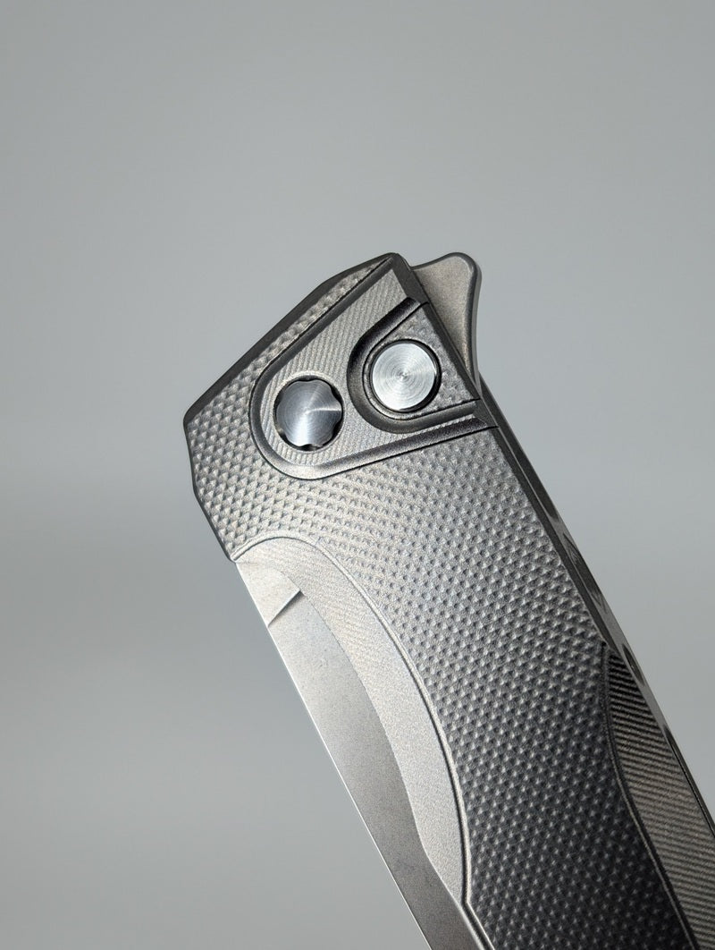 MachineWise Sonora Raw (S90V | Ti Bolster | Diamonds Handle) Buttonlock Folding Knife #1238