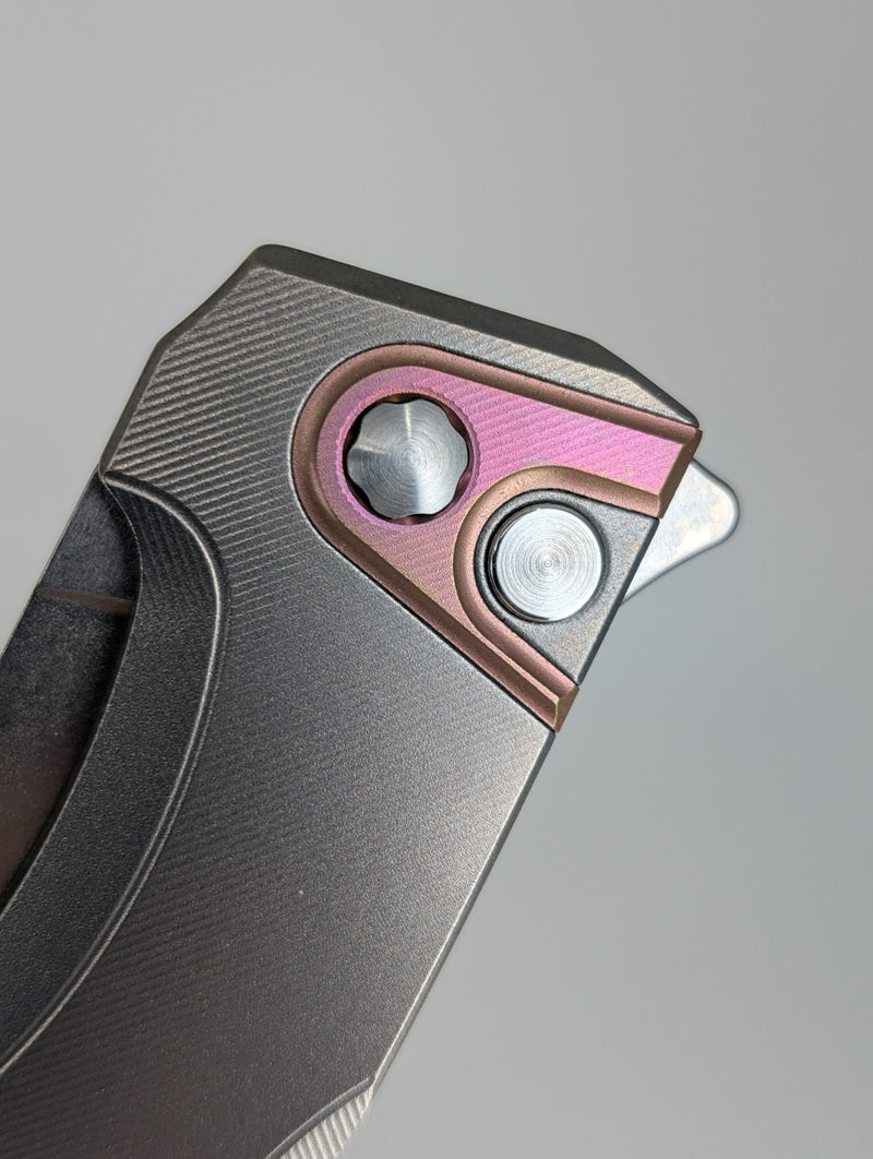 MachineWise Sonora Raw (S90V | Stonewash | Fine Step Handle) Buttonlock Folding Knife #1271 *BLEM*