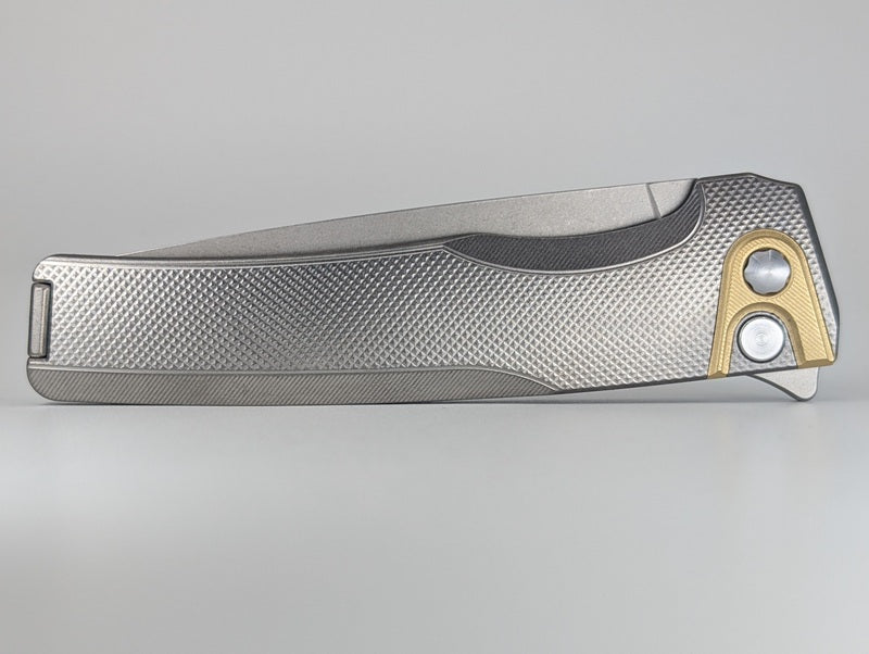 MachineWise Sonora Raw (S90V | Lightwash | Diamonds Handle) Buttonlock Folding Knife #1259 *BLEM*