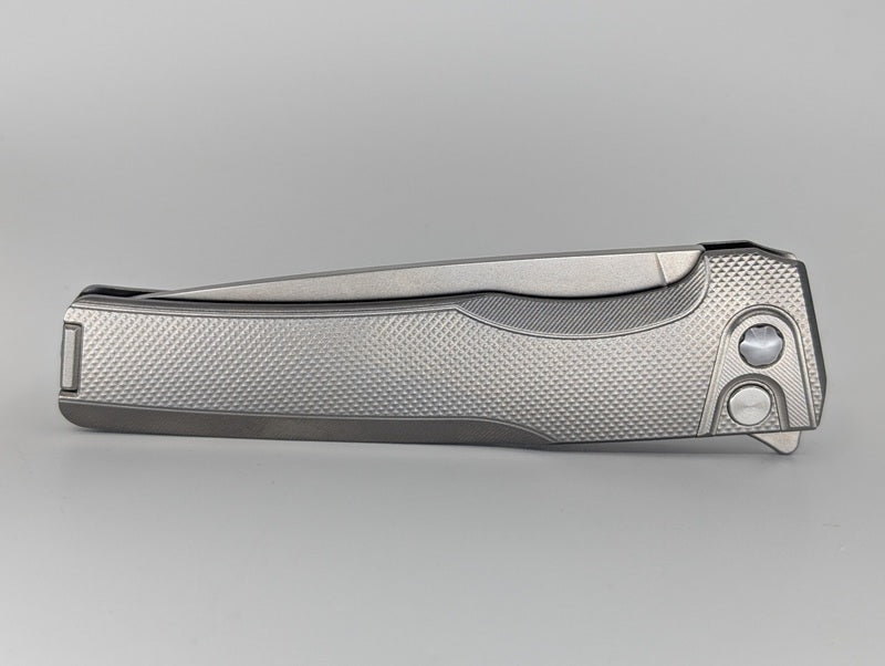 MachineWise Sonora Raw (S90V | Ti Bolster | Diamonds Handle) Buttonlock Folding Knife #1238