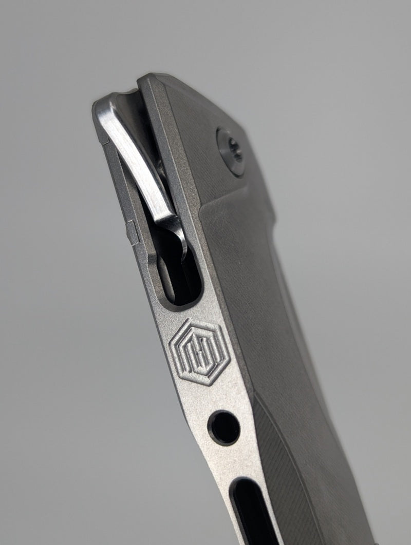 MachineWise Sonora Raw (S90V | Stonewash | Fine Step Handle) Buttonlock Folding Knife #1261 *BLEM*