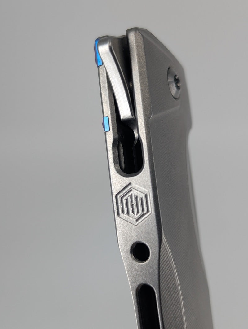 MachineWise Sonora Raw (S90V | Stonewash | Fine Step Handle) Buttonlock Folding Knife #1269 *BLEM*