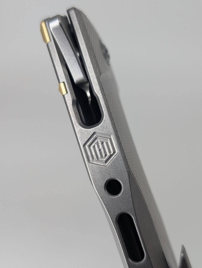 MachineWise Sonora Raw (S90V | Lightwash | Diamonds Handle) Buttonlock Folding Knife #1259 *BLEM*