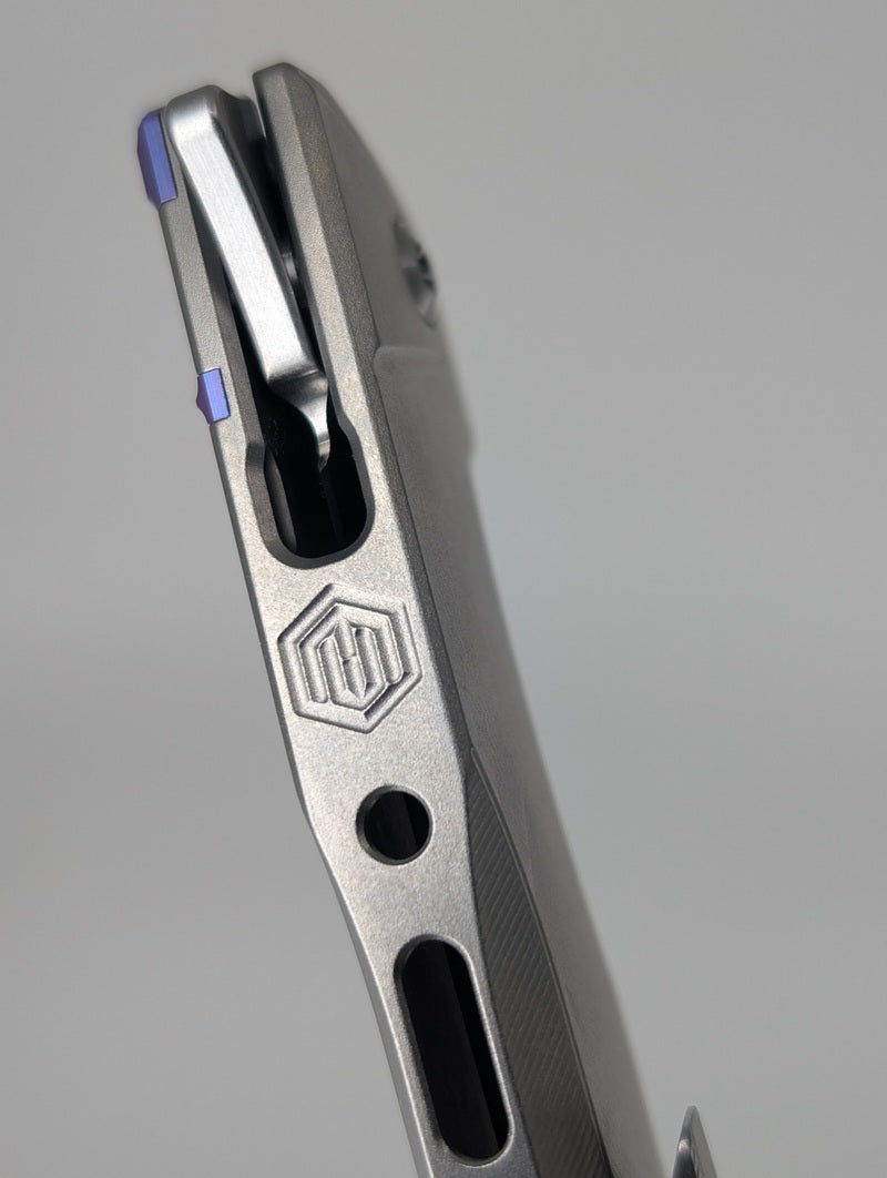 MachineWise Sonora Raw (S90V | Stonewash | Fine Step Handle) Buttonlock Folding Knife #1264 *BLEM*