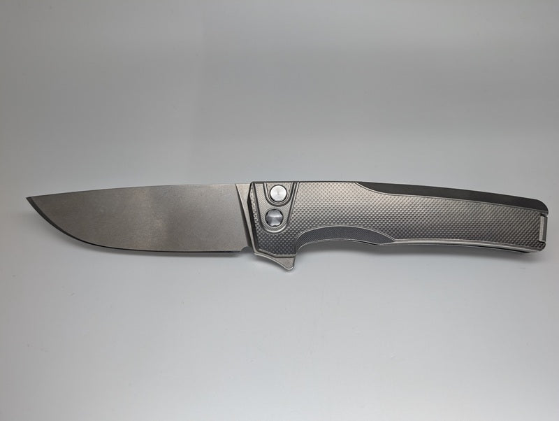 MachineWise Sonora Raw (S90V | Ti Bolster | Diamonds Handle) Buttonlock Folding Knife #1238