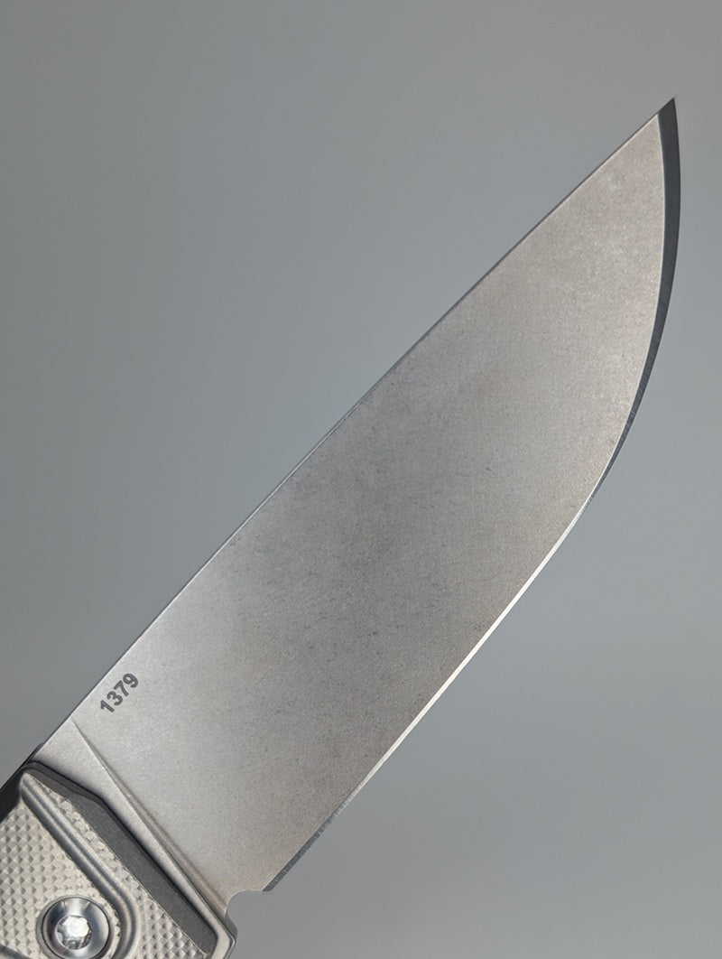 MachineWise Sonora Raw Ti (S90V | Titanium Bolster | Diamond Handle) Buttonlock Folding Knife #1379